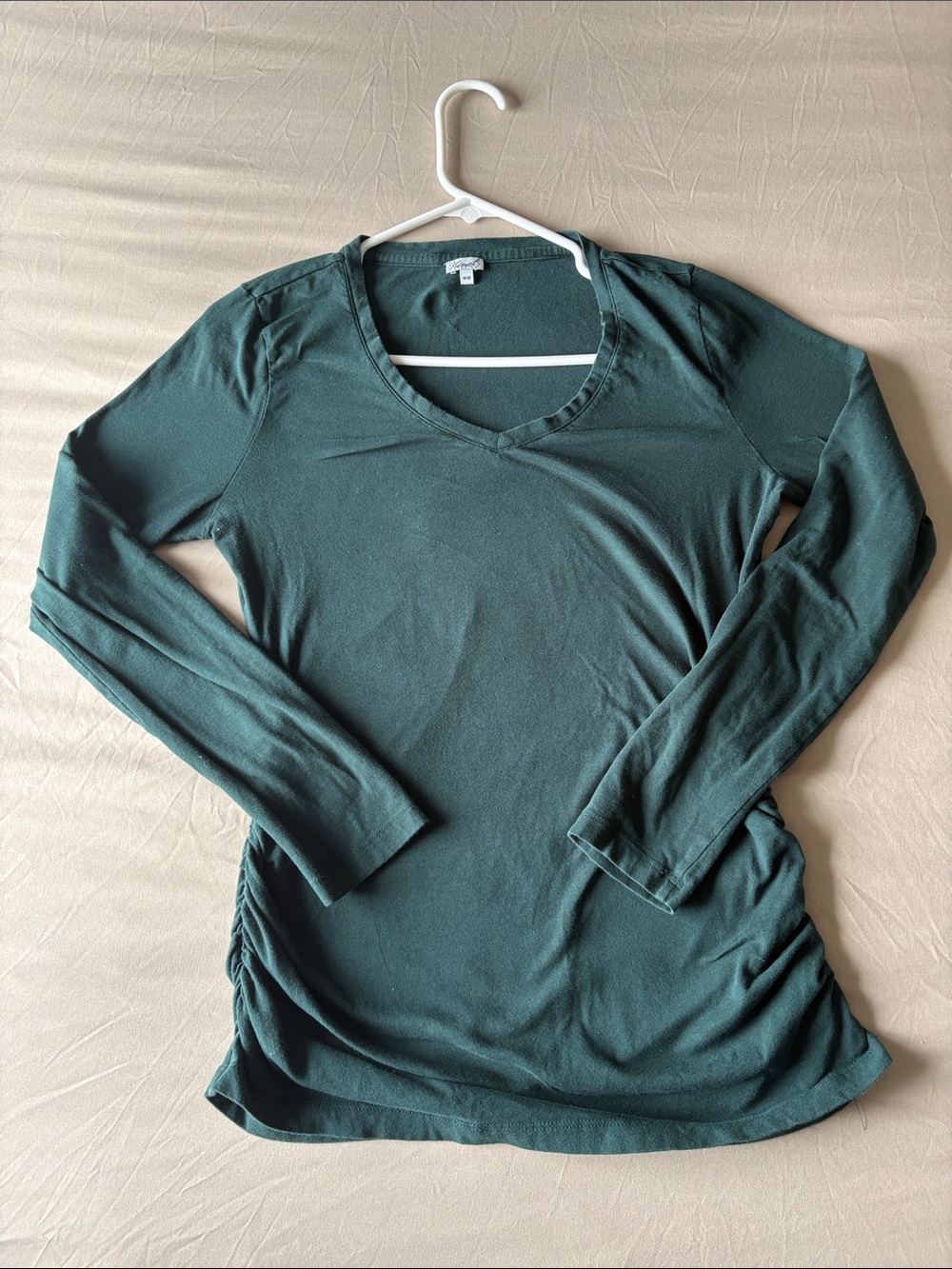 Kismet Forest Green Long Sleeve V-Neck Top